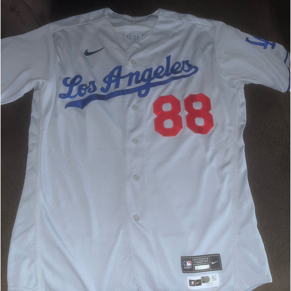 Authentic Nike Los Angeles Dodgers #88 Bob Geren 9/26/23 Issued Road Jersey 48T